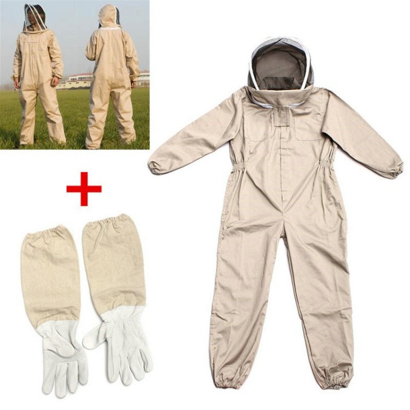 Professional Ventilated Full Body Beekeeping Suit with Gloves